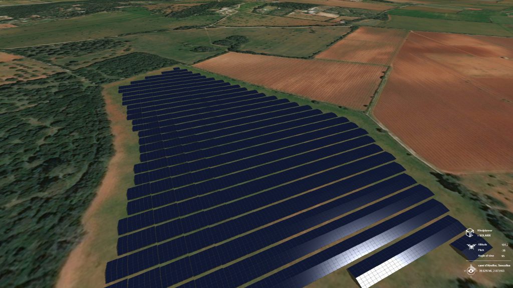 Solarplanner - solar field 3D world