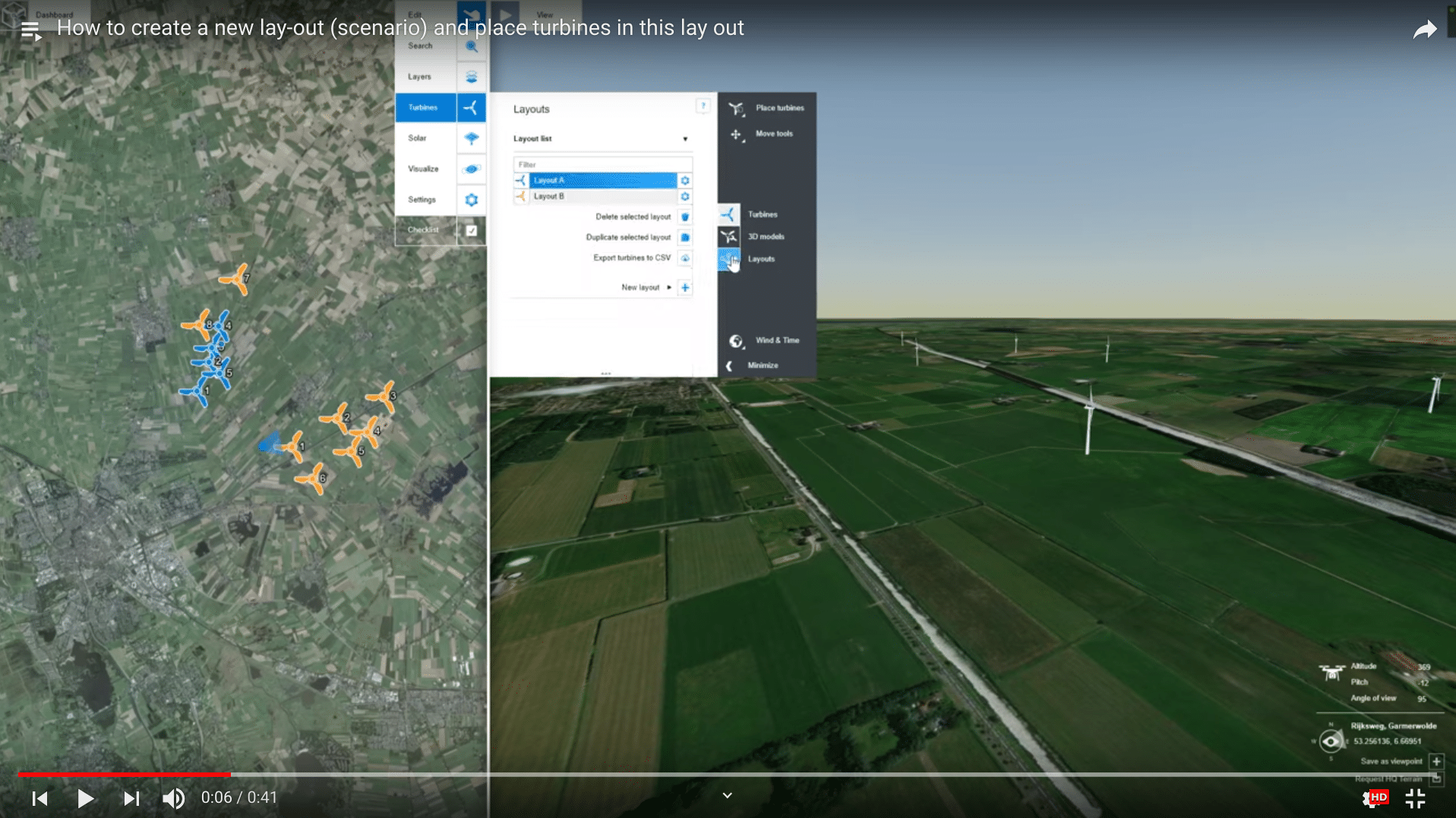 Turbines in new layout